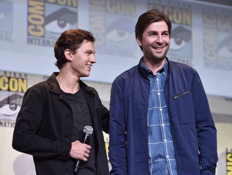 jon watts with tom holland for spider-man no way home