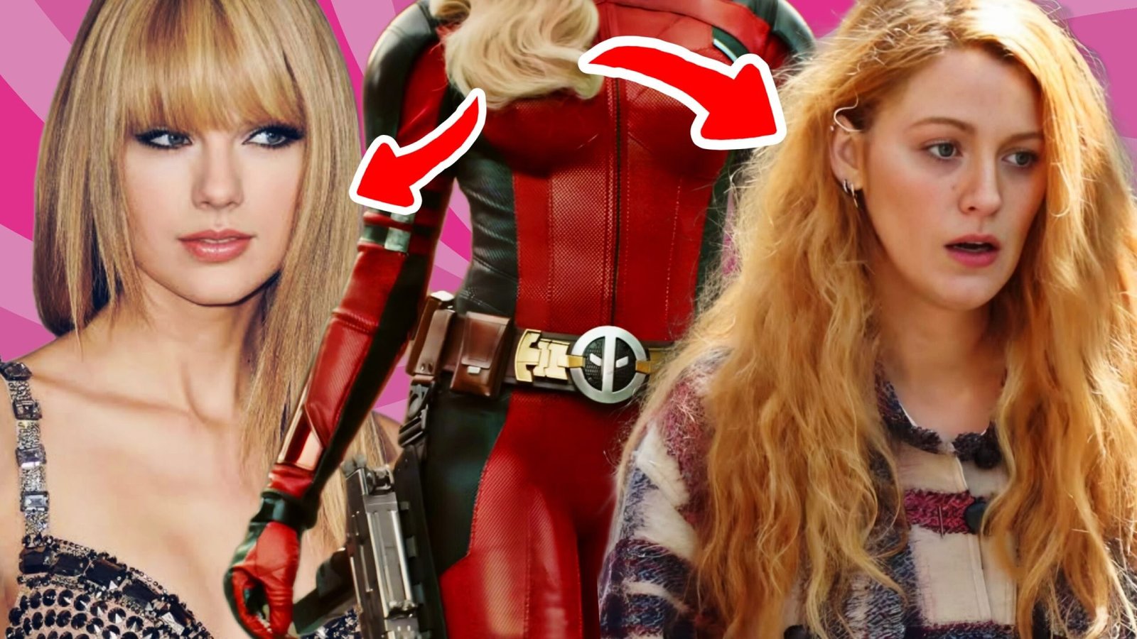 Taylor swift and Blake Lively as Lady deadpool